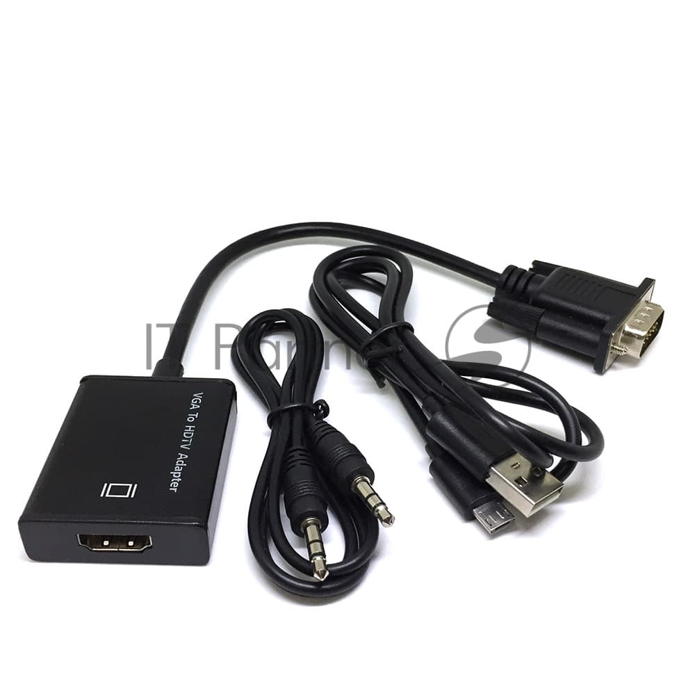Конвертер Espada VGA + 3,5мм audio jack to HDMI, HCV0201