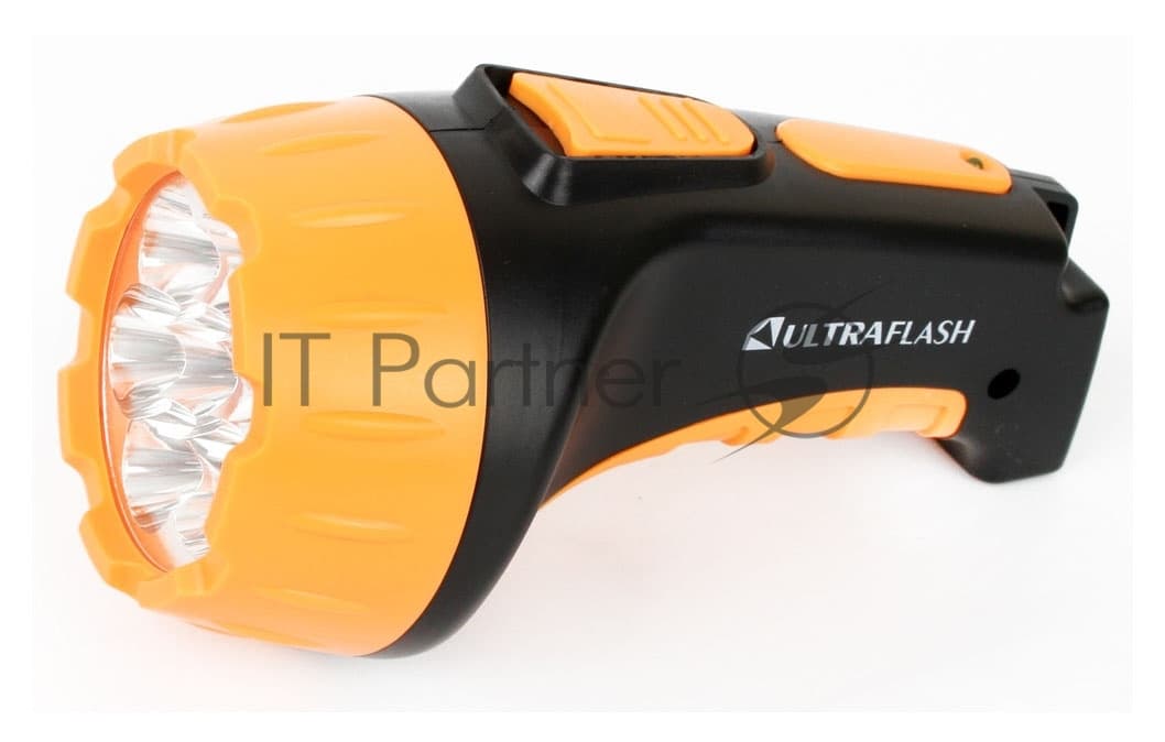 Фонарь LED 3807 (аккум 220В черный/жел. 7 LED; 2 режима SLA пласт. короб) Ultraflash 9216