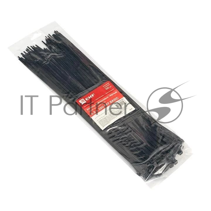 Хомут кабельный 4.8х350 нейл. черн. (уп.100шт) EKF plc-cb-4.8x350