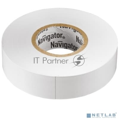 Изолента ПВХ Navigator 15 мм (рул.20м) бел. NIT-B15-20/WH