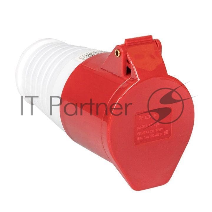 Розетка кабельная 16А 380В 3P+РЕ IP44 (214) EKF ps-214-16-380