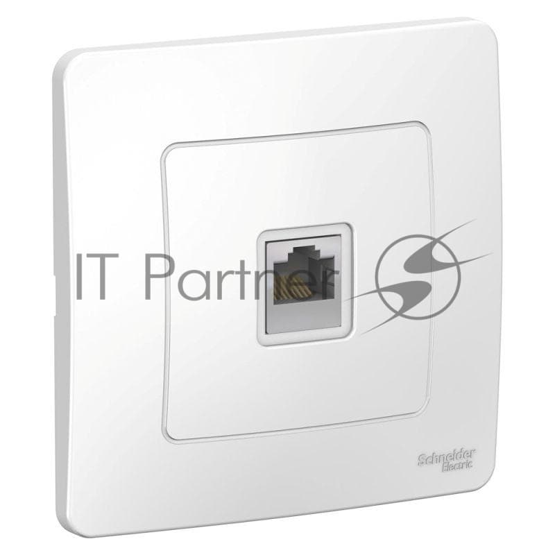 Розетка компьютерная 1-м СП Blanca RJ45 кат.5E бел. SE BLNIS045001