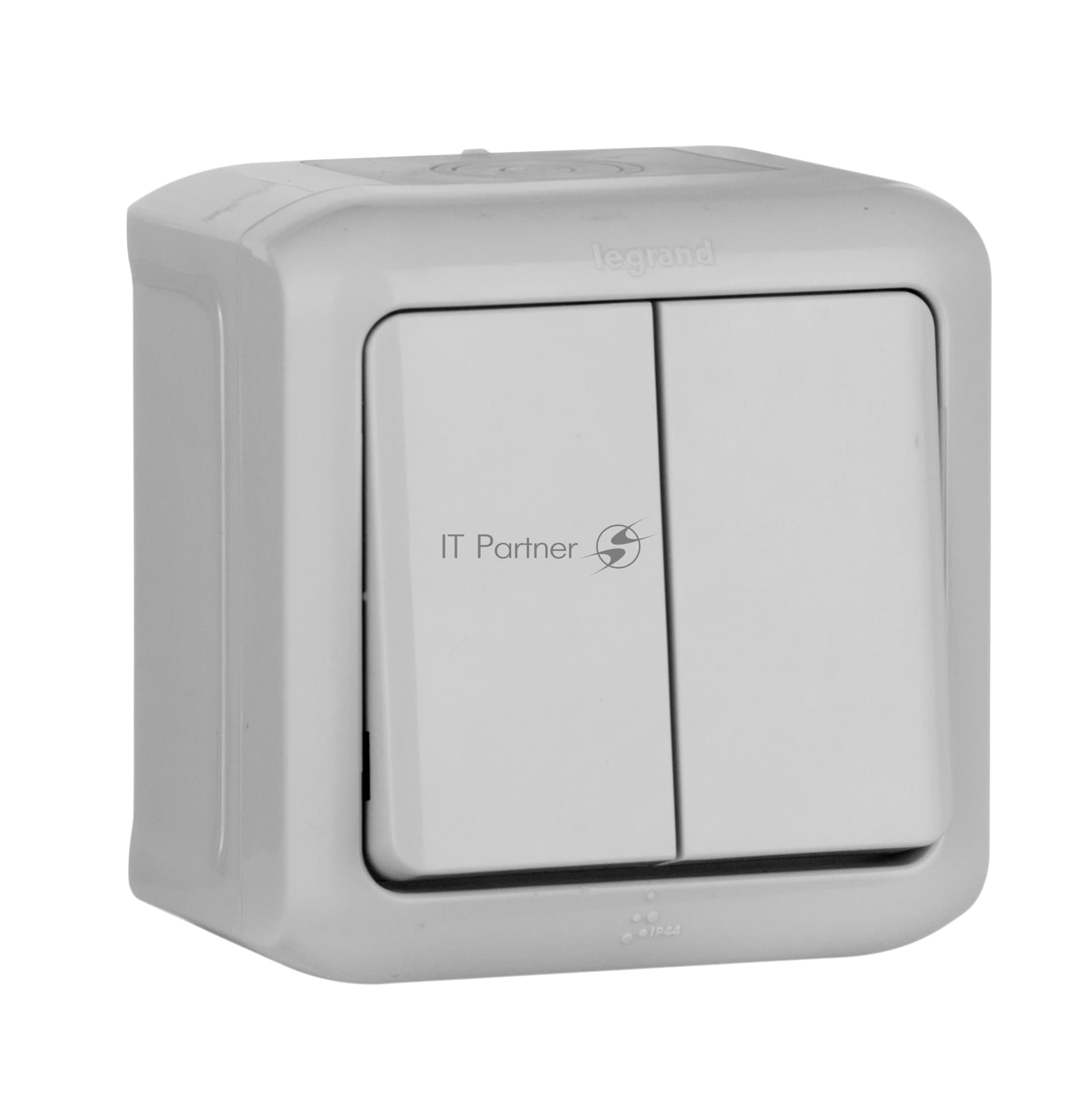 Выключатель Legrand Quteo 2кл. IP44 серый