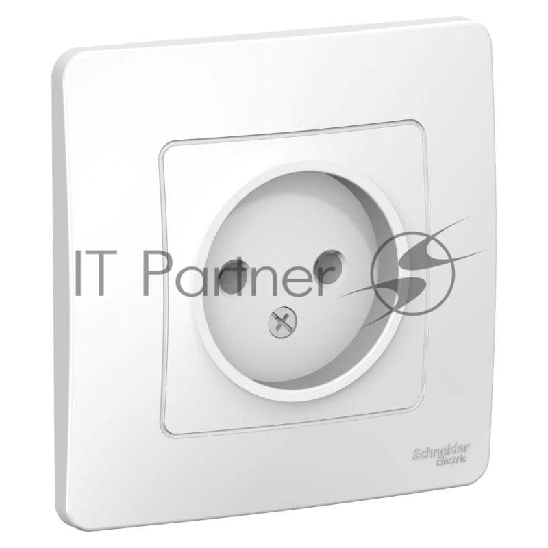 Розетка 1-м СП Blanca 16А IP20 250В без заземл. без защ. шторок бел. SE BLNRS000011
