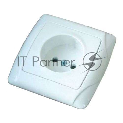 Розетка 1-м СП Маргарита 16А IP20 без заземл. защ. шторки бел. UNIVersal М0022