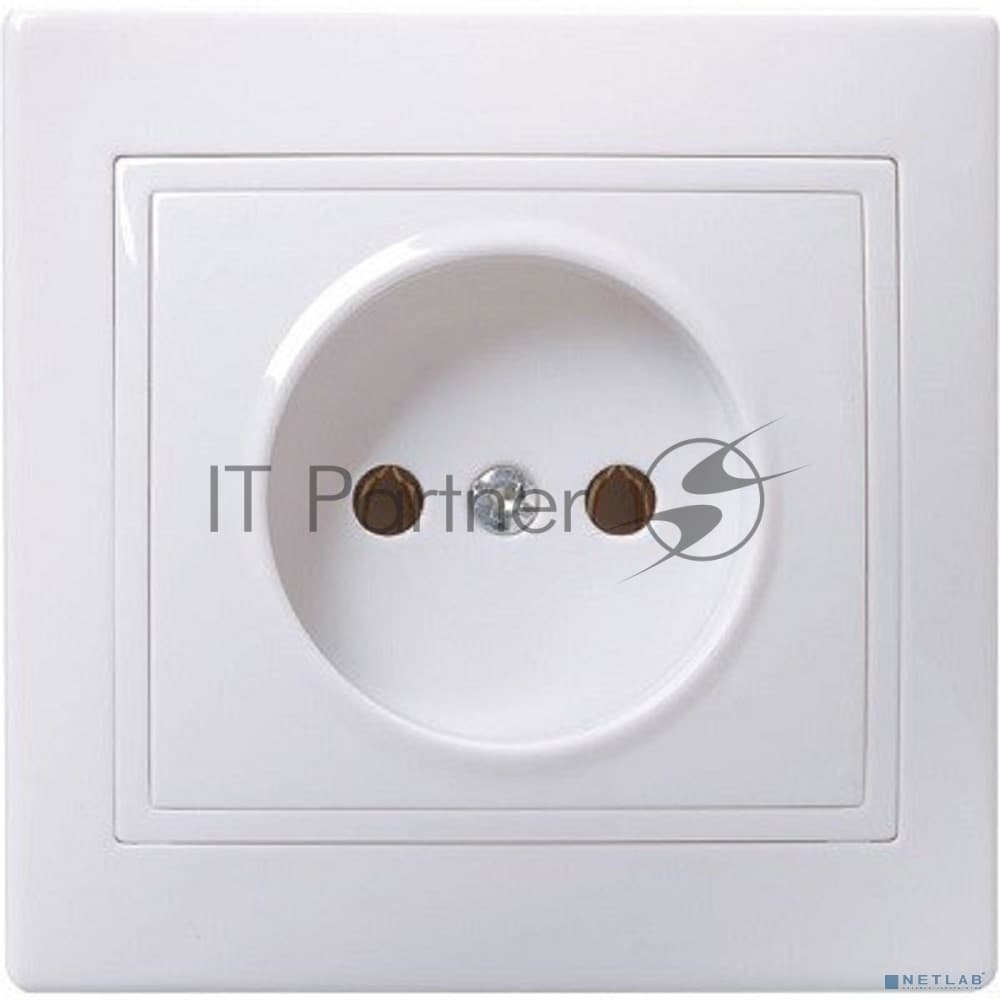 Розетка 1-м СП Кварта 10А IP20 без заземл. бел. IEK ERK13-K01-10-DM