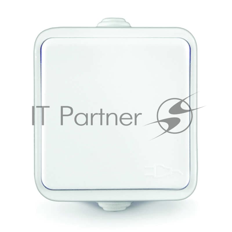 Розетка 1-м ОП Клио 16А IP44 с заземл. с прозр. крышкой бел. UNIVersal К2229