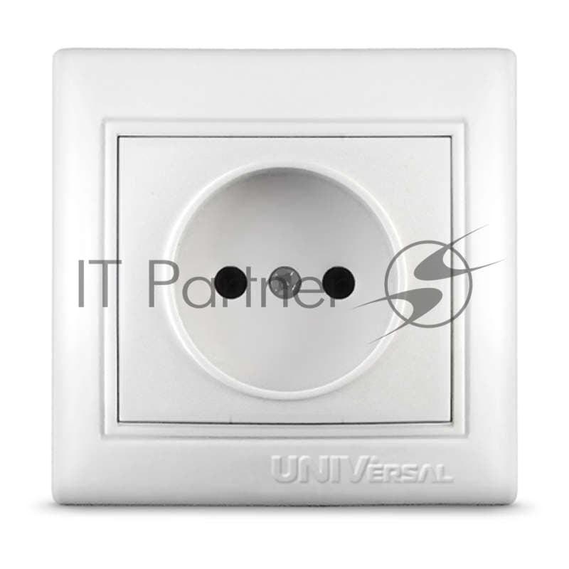 Розетка 1-м СП Севиль 16А IP20 без заземл. бел. UNIVersal С0022