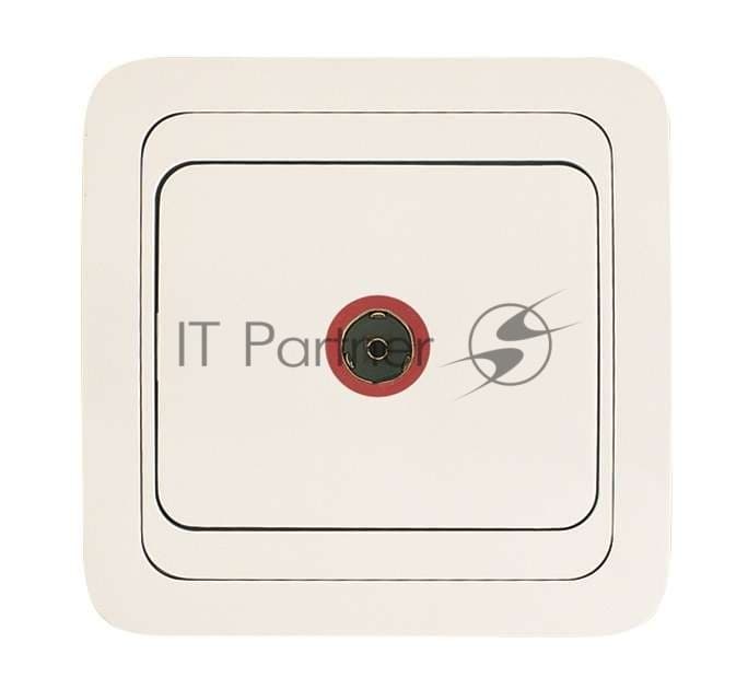 Розетка телевизионная TV 1-м СП Mimoza 16А IP20 бел./бел. Makel 12007