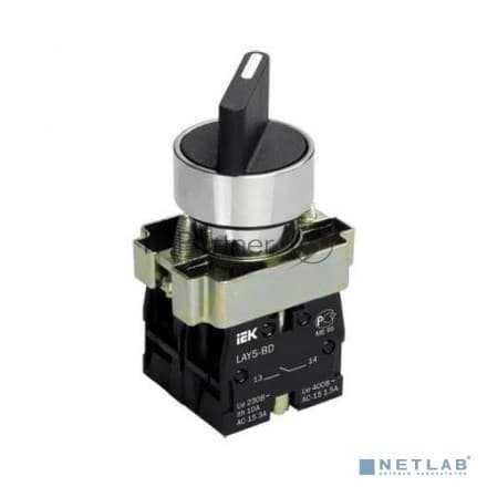 Переключатель LAY5-BD33 на 3 полож. черный I-O-II станд. ручка IEK BSW60-BD-3-K02