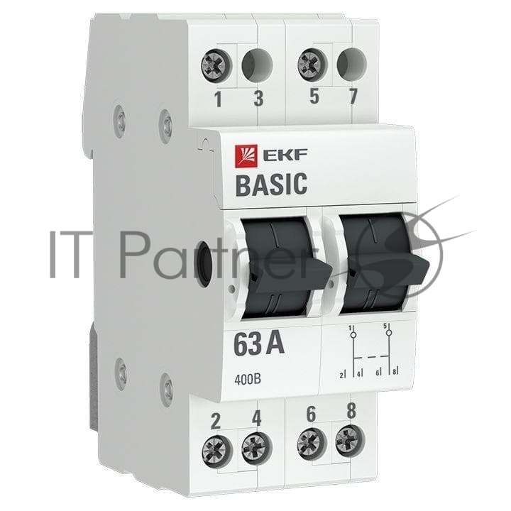 Переключатель трехпозиционный 2п 63А Basic EKF tps-2-63