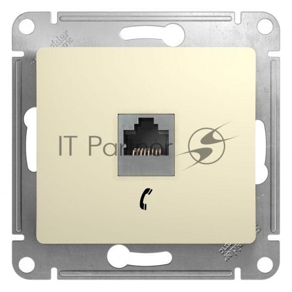 Механизм розетки телеф. 1-м СП Glossa RJ11 беж. SchE GSL000281T