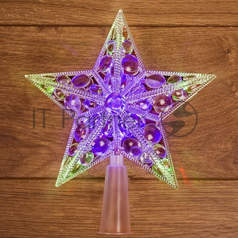 Фигура светодиодная Neon-night "Звезда" на елку RGB 10 LED 17см