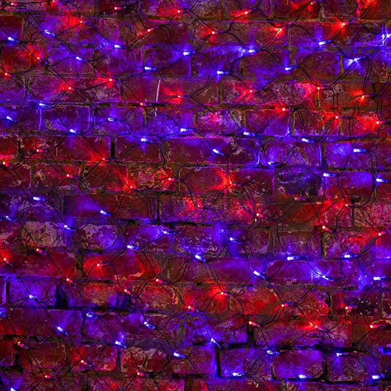 Гирлянда Neon-night Сеть "НЕТ ЛАЙТ" 2.5мх2.5м 432 LED 26Вт 220В IP44 черный провод; красн./син.