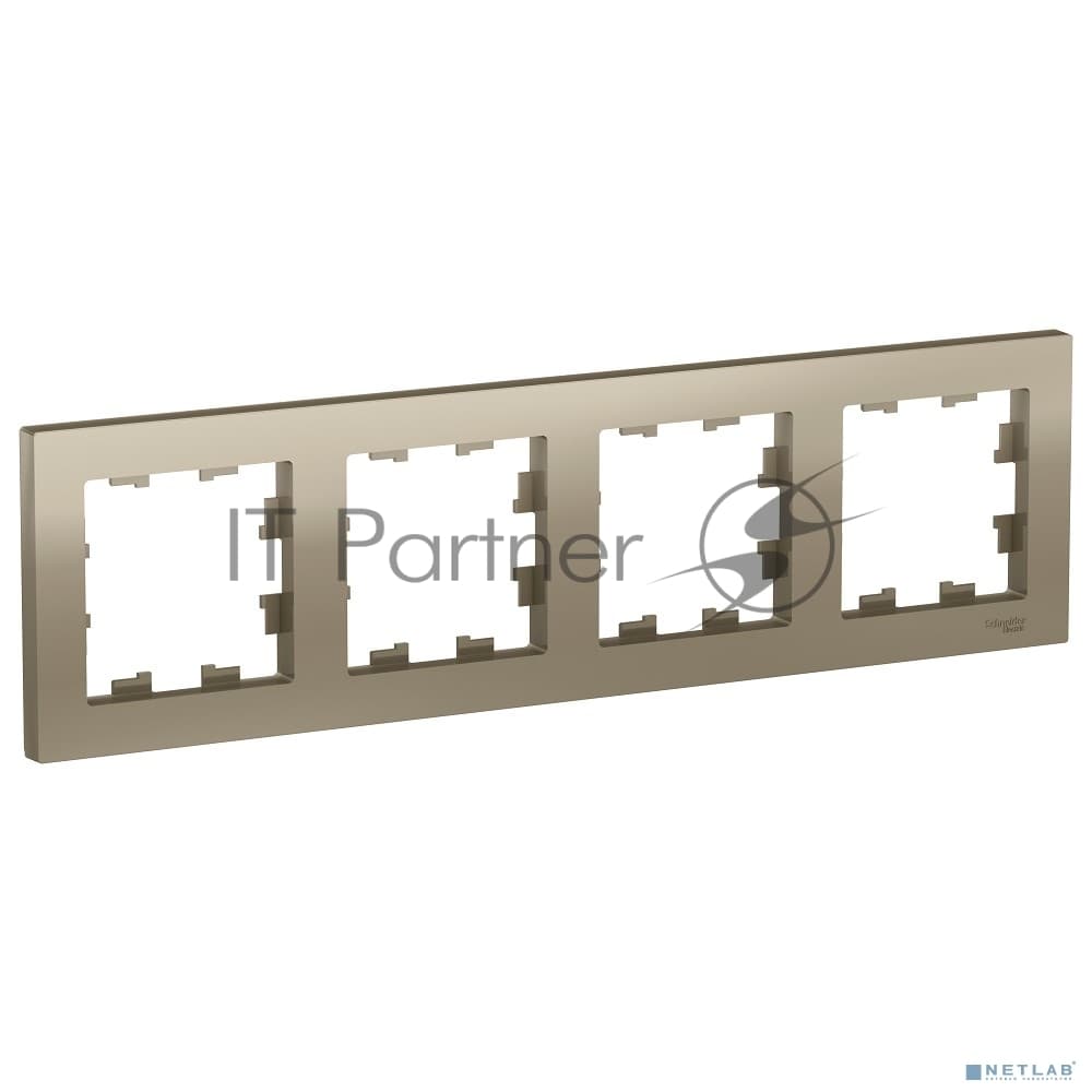 Рамка 4-м AtlasDesign универс. шампань SchE ATN000504