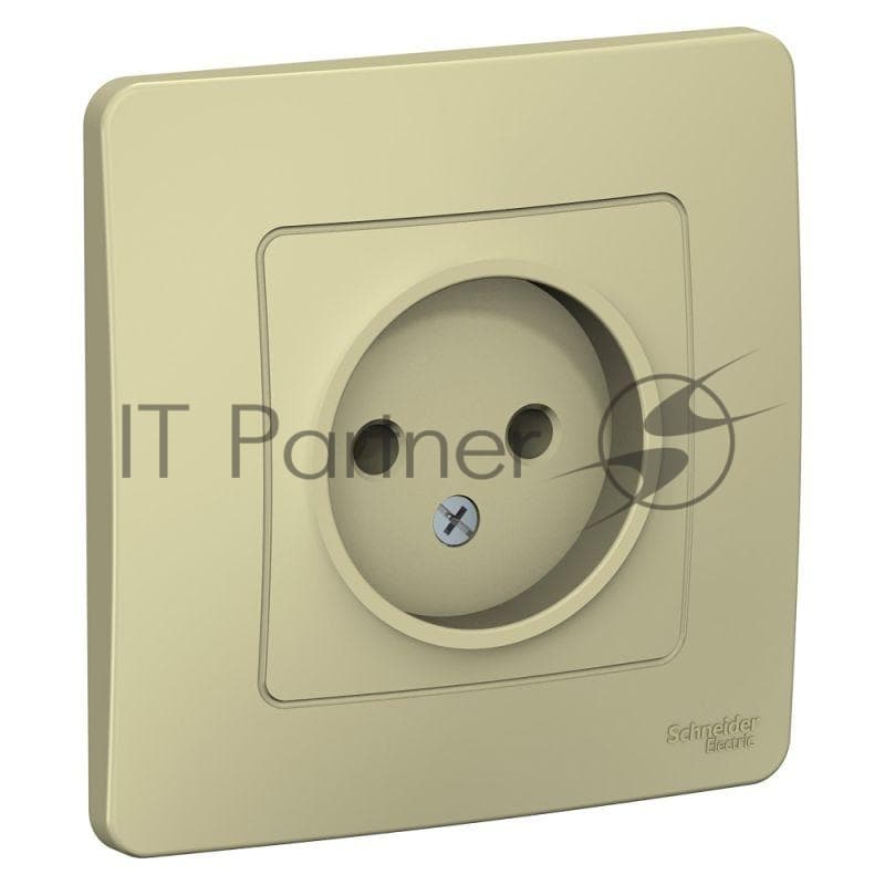 Розетка 1-м СП Blanca 16А IP20 250В без заземл. без защ. шторок беж. SE BLNRS000017