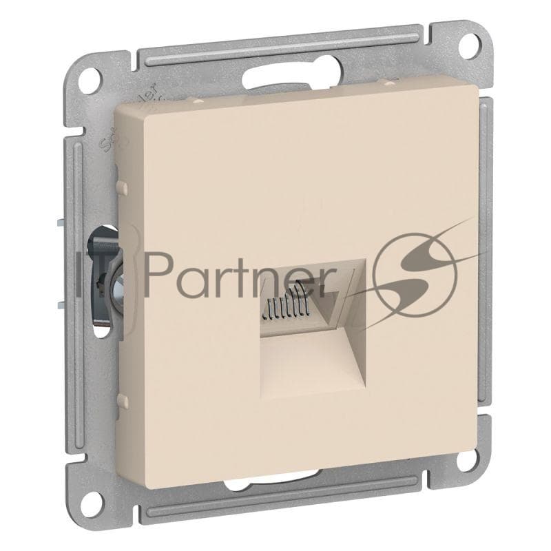 Розетка компьютерная 1-м AtlasDesign RJ45 кат.5E механизм беж. SE ATN000283