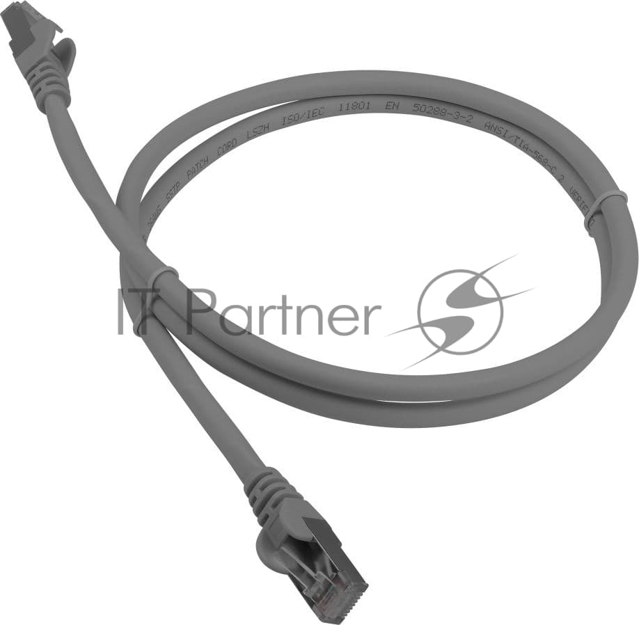 Патч-корд Lanmaster LAN-PC45/S6A-1.0-GY FTP RJ-45 вил.-вилка RJ-45 кат.6A 1м серый LSZH (уп.:1шт)