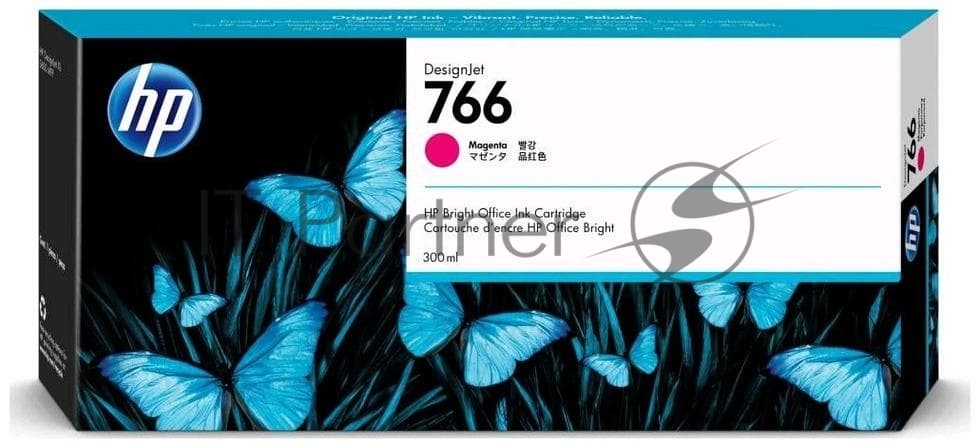 Картридж струйный HP 766 пурпурный для HP DesignJet XL 3600 MFP, 300 мл