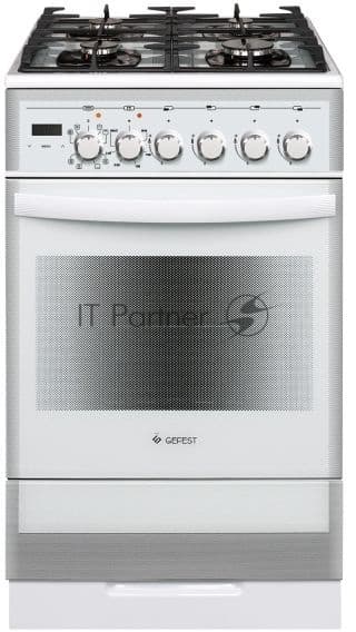 Плита Комбинированная Gefest ПГЭ 5502-03 0042 белый (без крышки) реш.чугун