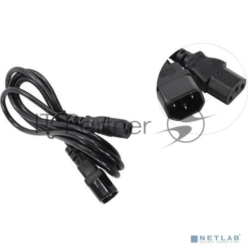 Кабель монитор-компьютер (UPS->уст-во) ExeGate Power EC-1,8P (С13->С14) VDE-250V-3*0,5-CU, 6A, 1.8м