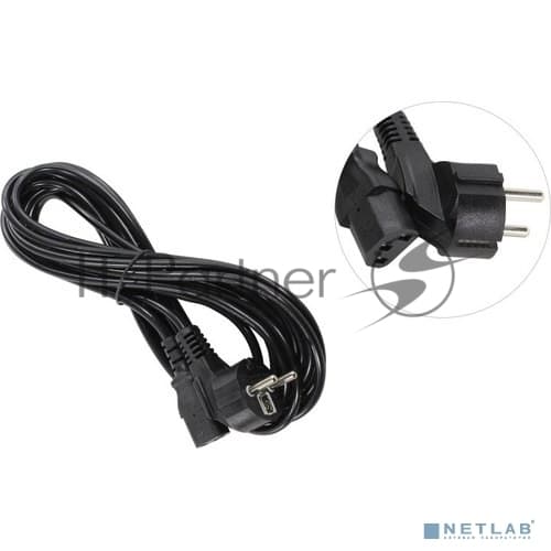 Кабель питания ExeGate Power PC-5P (Евровилка угловая Schuko->С13) VDE-250V-3*0.5-CU, 6A, 5м