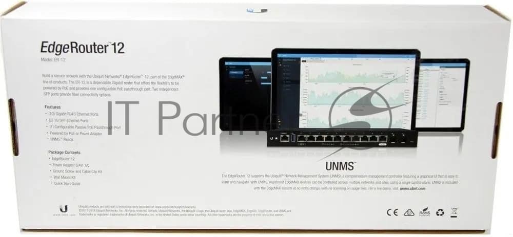 Маршрутизатор Ubiquiti ER-12-EU черный
