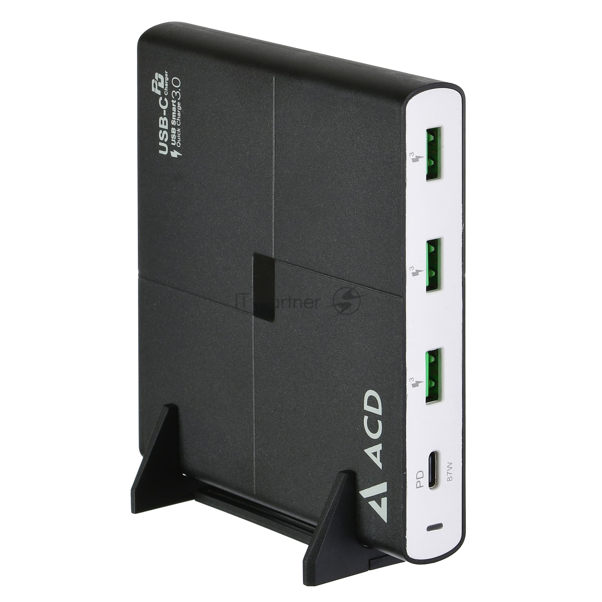 Сетевое зарядное устройство ACD-P904U-V1B 90Вт, 4xUSB 1PD+3QC, 3.6~20В/4.35А(max) RTL