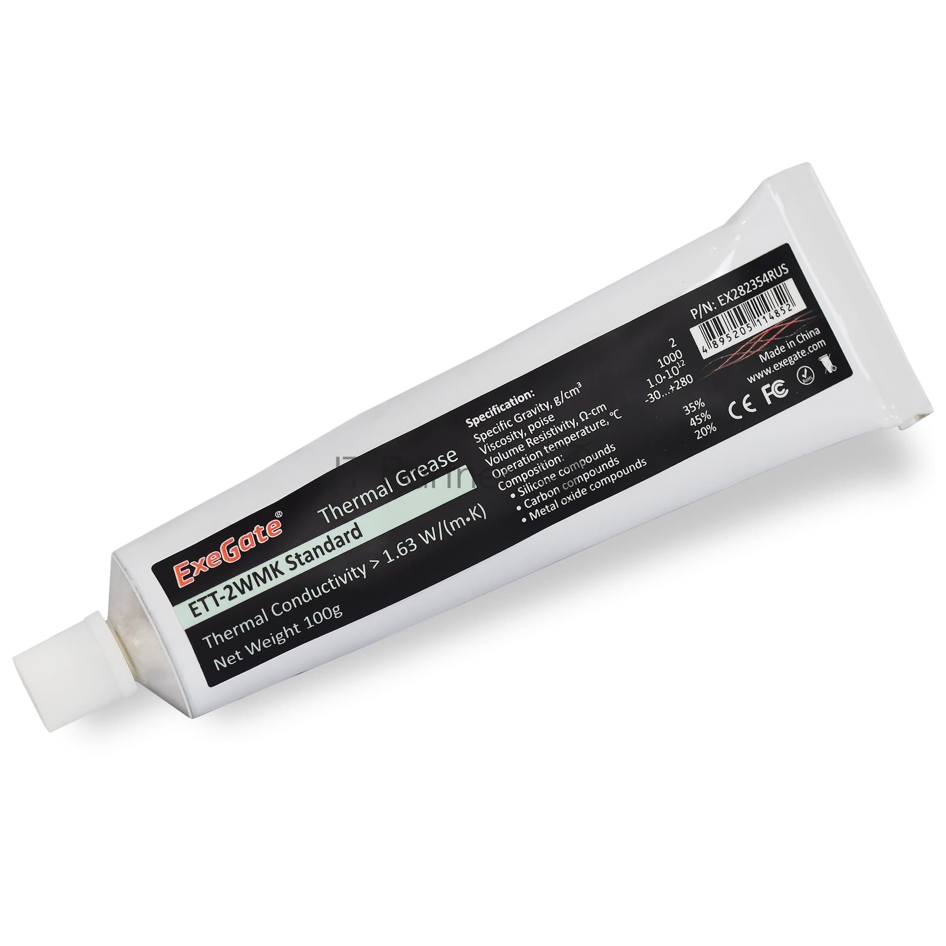 Термопаста ExeGate ETТ-2WMK Standard, тюбик, 100г