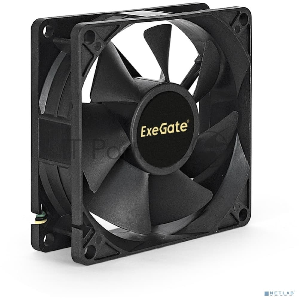 Вентилятор для корпуса ExeGate EX08025S3P черный, 80 мм, 2200 об/мин, 22.5 дБ, 3 pin
