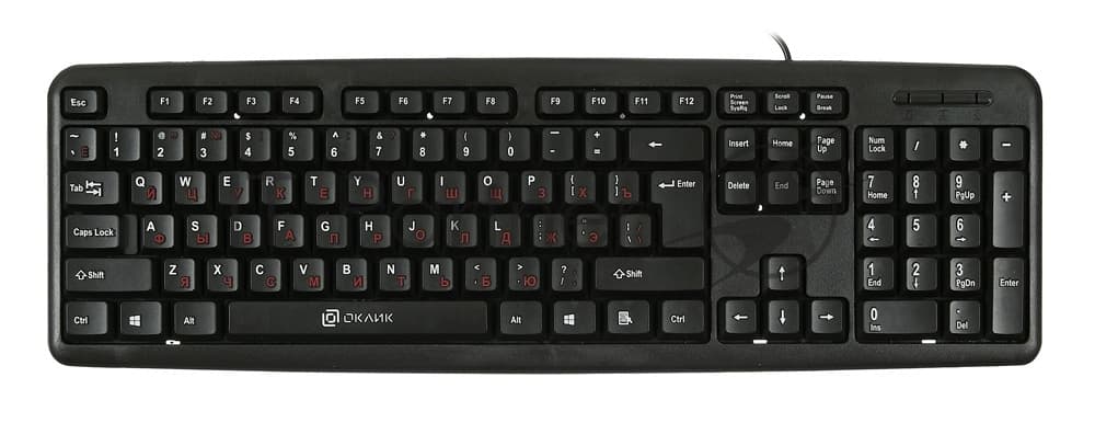 Клавиатура Oklick 90MV2 проводная, USB Type-A, чёрный