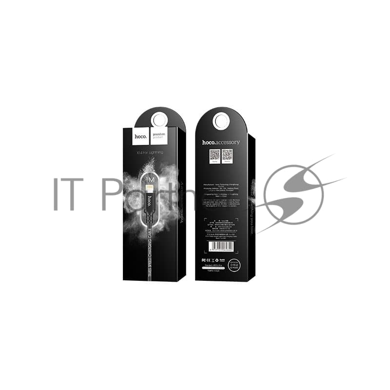 Кабель HOCO X14 USB 2.0, AM/Lightning M, черный, 1м