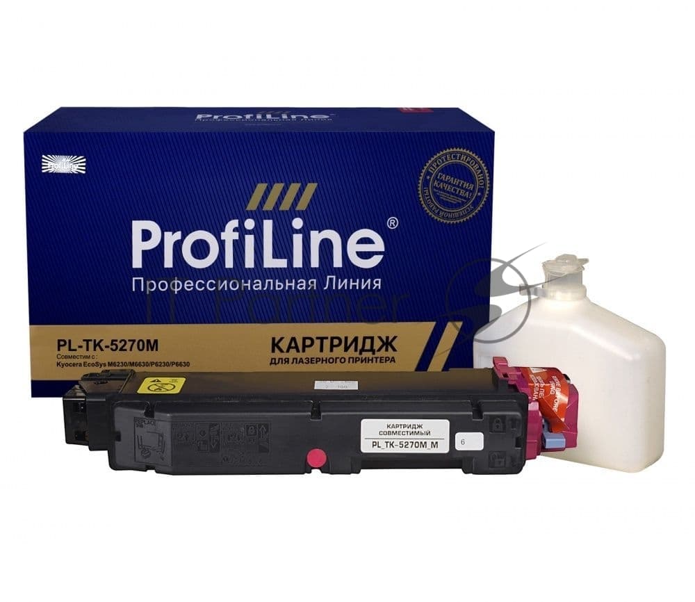 Картридж Тонер-туба ProfiLine PL-TK-5270M для принтеров Kyocera EcoSys M6230/M6630/P6230/P6630 пурпурный 6000 копий