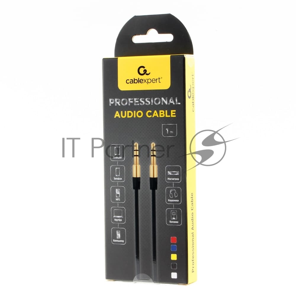Кабель аудио Cablexpert CCAB-01-35MM-1MR, 3.5 Jack (M)/3.5 Jack (M), красный. 1м, блистер