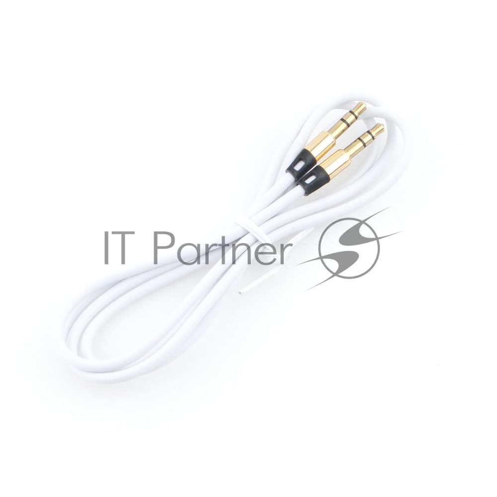 Кабель аудио Cablexpert CCAB-01-35MM-1MW, 3.5 Jack (M)/3.5 Jack (M), белый. 1м, блистер