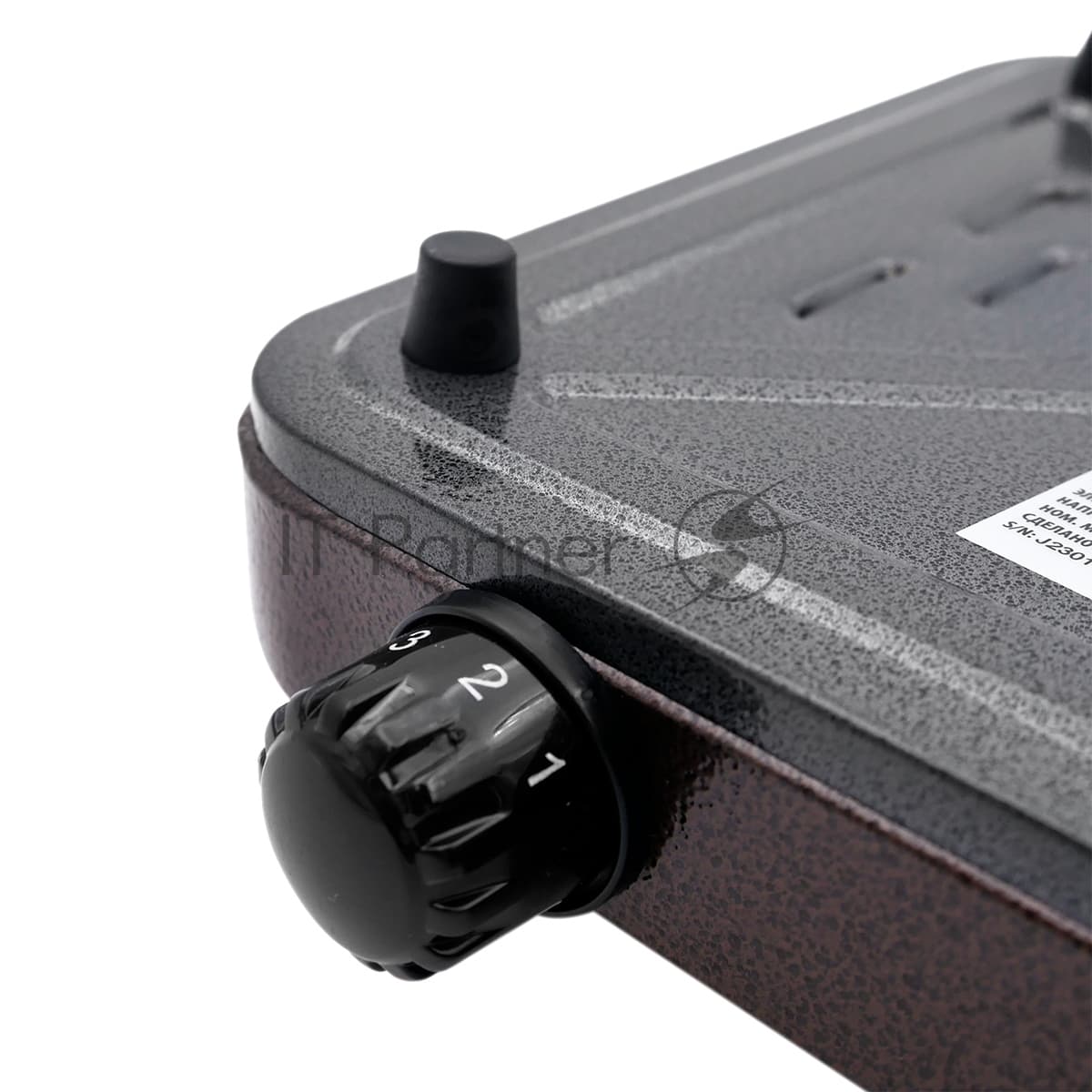 Плита настольная электрическая Centek CT-1508 Siberia коричневый, 1 кВт, ТЭН, конфорки - 1, эмаль, поворотные переключатели