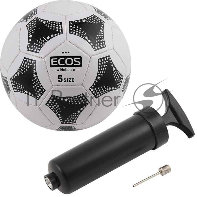 Ecos Мяч футбольный ECOS MOTION и насос FB139P (№5, 2-цвет., машин.сшивка, ПВХ)