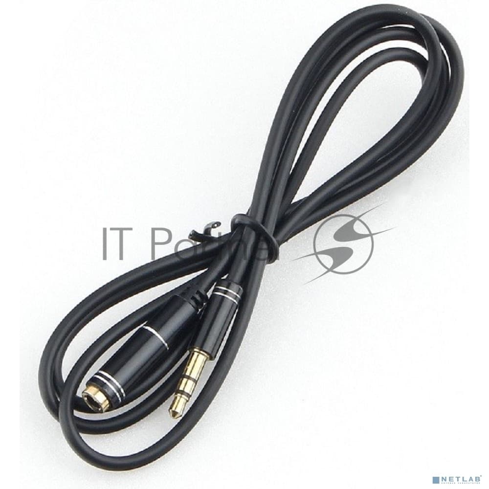 Кабель аудио удлинительный Cablexpert CCAB-02-35MF-1MB. 3.5 Jack (M)/3.5 Jack (F), черный, 1м, блистер