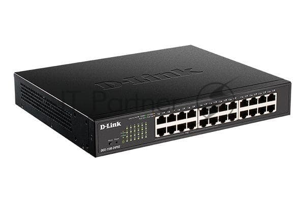 Коммутатор D-Link DGS-1100-24PV2/A1A Настраиваемый L2 коммутатор c 24 портами 10/100/1000Base-T (12 портов РоЕ 802.3af/at, PoE-бюджет 100 Вт)
