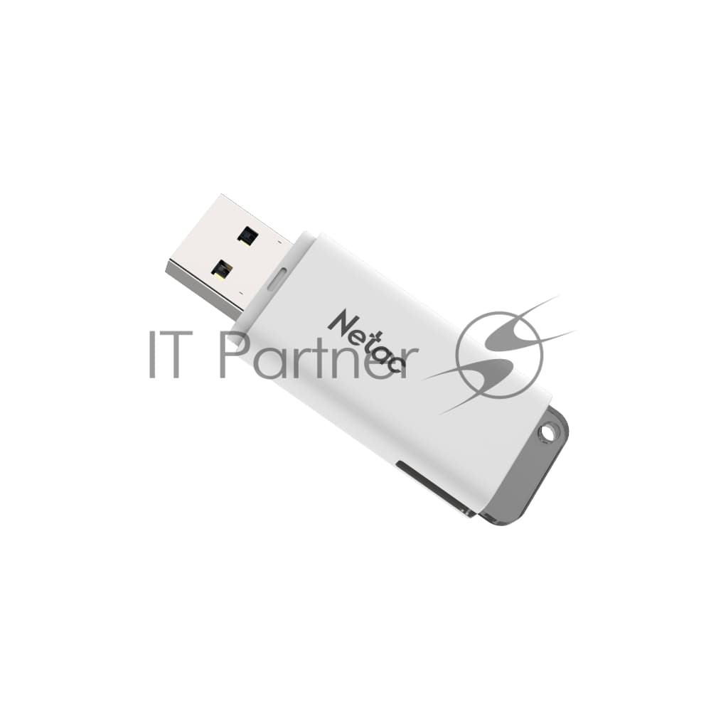 Флешка USB Netac U185 128Gb <NT03U185N-128G-20WH>, USB 2.0, с колпачком, пластиковая белая