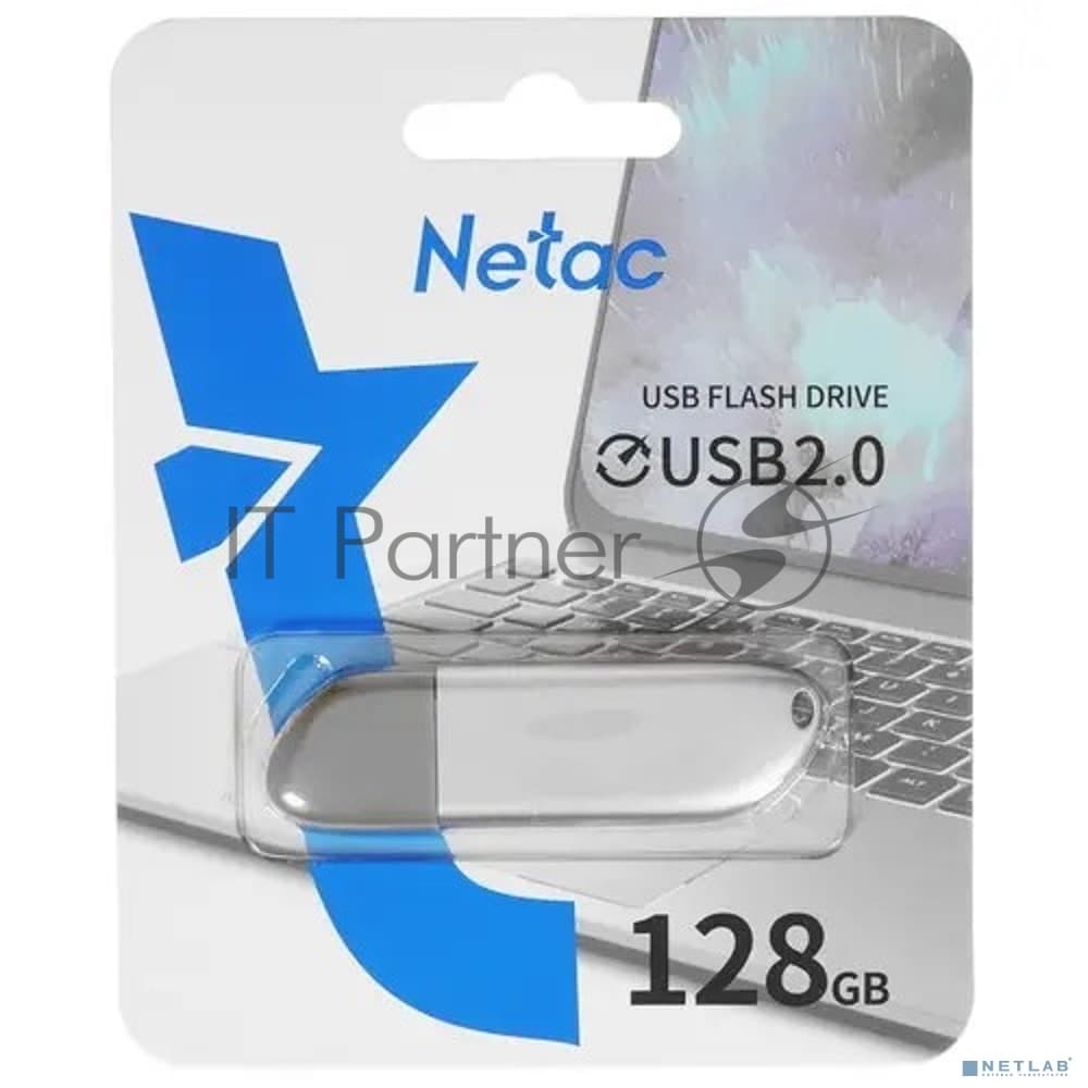 Флеш Диск Netac 128Gb U352 NT03U352N-128G-20PN USB2.0 серебристый