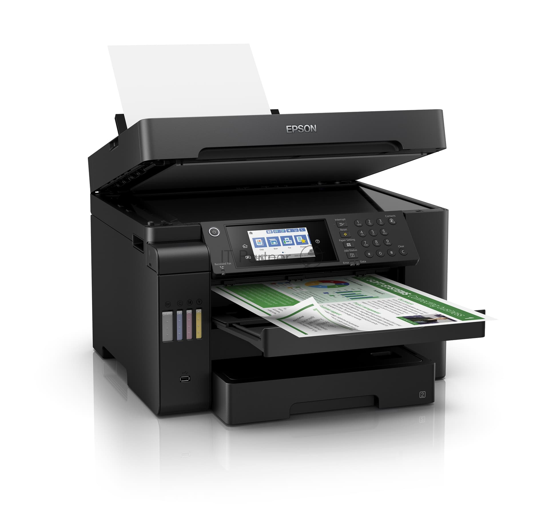 МФУ струйное Epson L15150, (A3, ADF, duplex, 35 стр./мин., Ethernet, Wi-Fi черный)