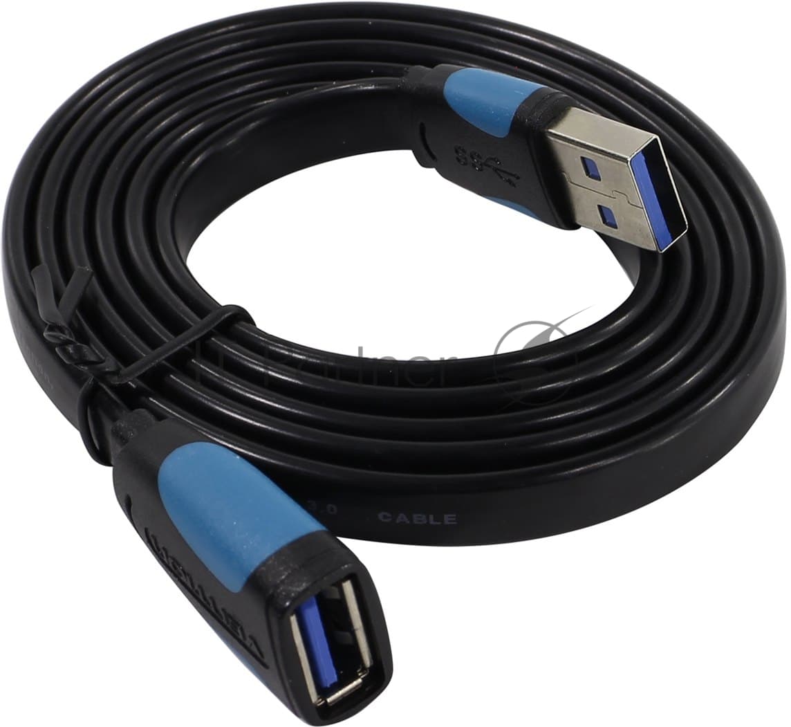 Кабель-удлинитель Vention USB 3.0 AM/AF - 1м плоский