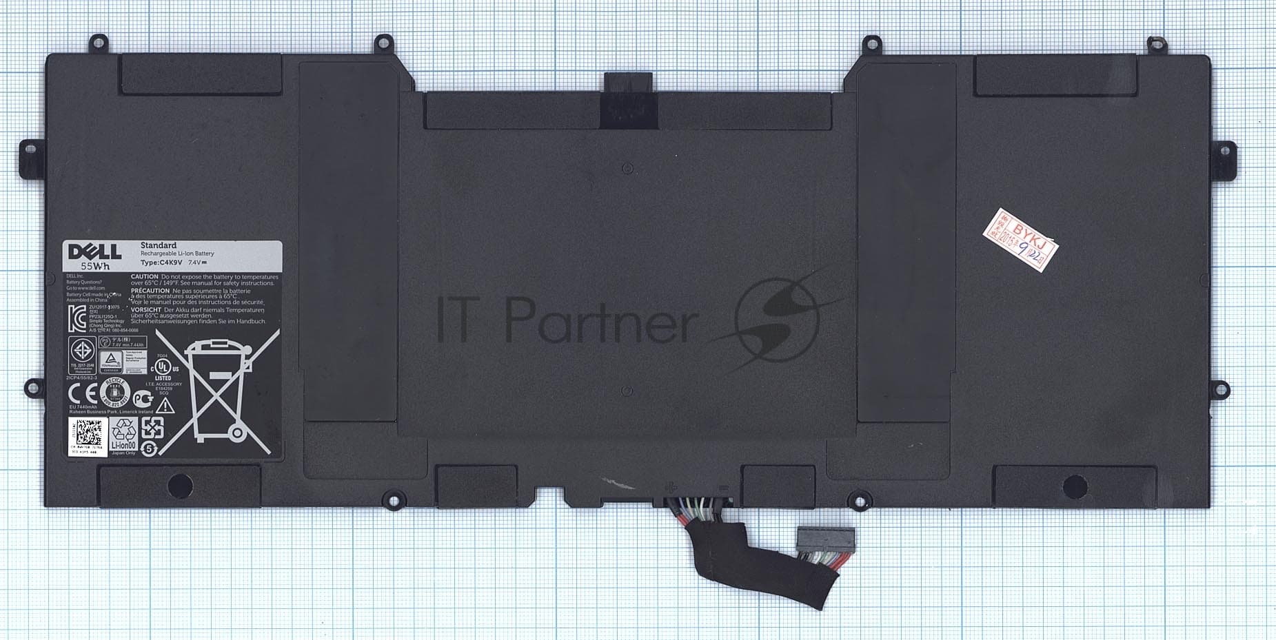 Аккумулятор для ноутбука Dell XPS 12 9Q33, 13 9333, 13-L321X, 13-L322X 7400mAh, 55Wh, 7.4V, Dell