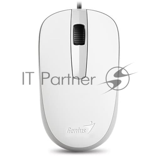 Мышь проводная Genius DX-120 белый, 1000 dpi, USB, кнопки - 3