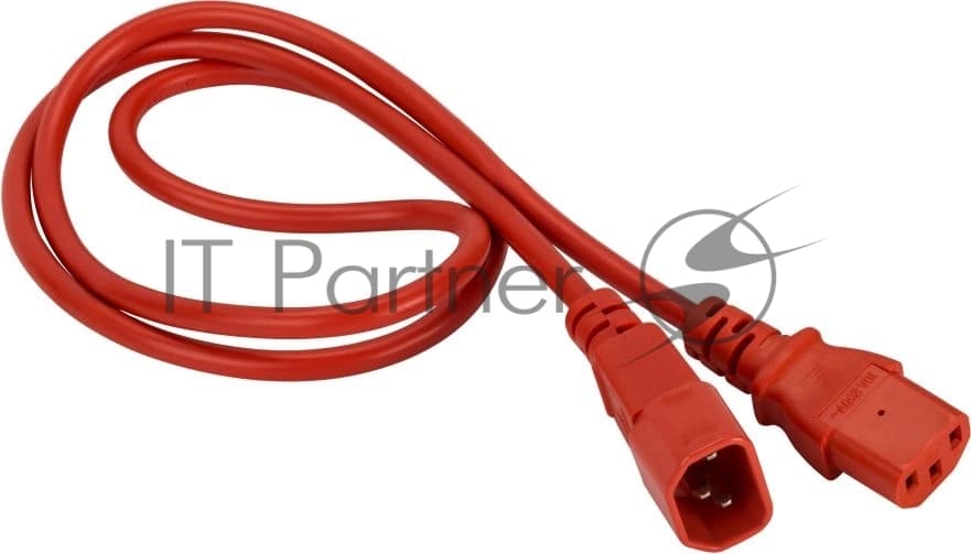 Lanmaster Шнур питания LAN-PP13/14-1.0-RD C13-C14 3x0.75мм² 1м красный