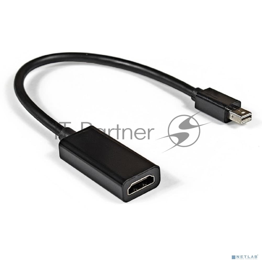 Кабель-переходник miniDisplayPort-HDMI ExeGate EX-mDPM-HDMIF-0.15 (EX284922RUS) (mini20M/19F, 0,15м)
