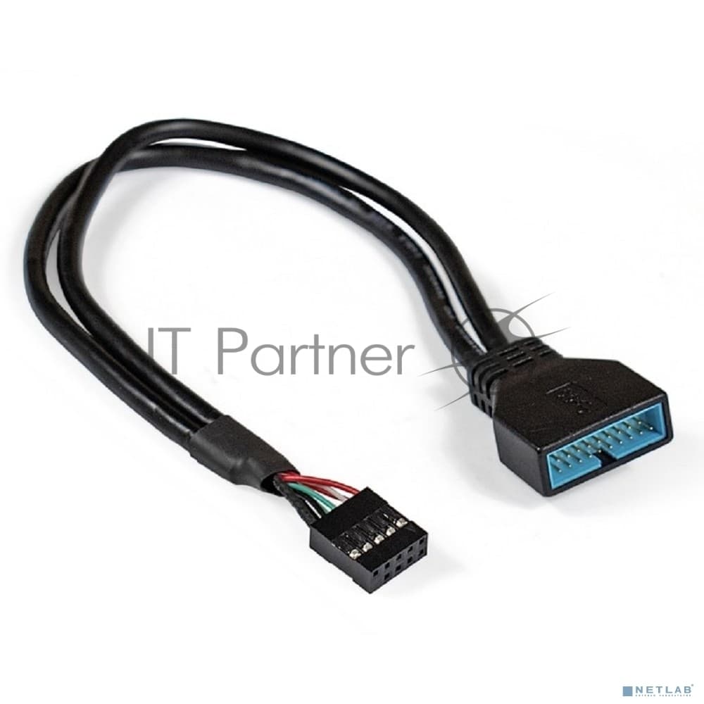 Кабель-переходник ExeGate EX284940RUS USB 2.0-USB 3.0 ExeGate EX-CC-U3U2-0.3 (9pin/19pin, 0,3м)