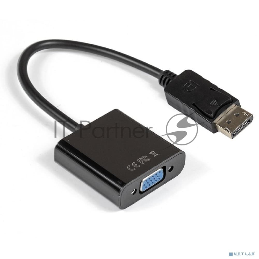 Кабель-переходник ExeGate EX284910RUS DisplayPort-VGA ExeGate EX-DPM-VGAF-0.15 (20M/15F, 0,15м)
