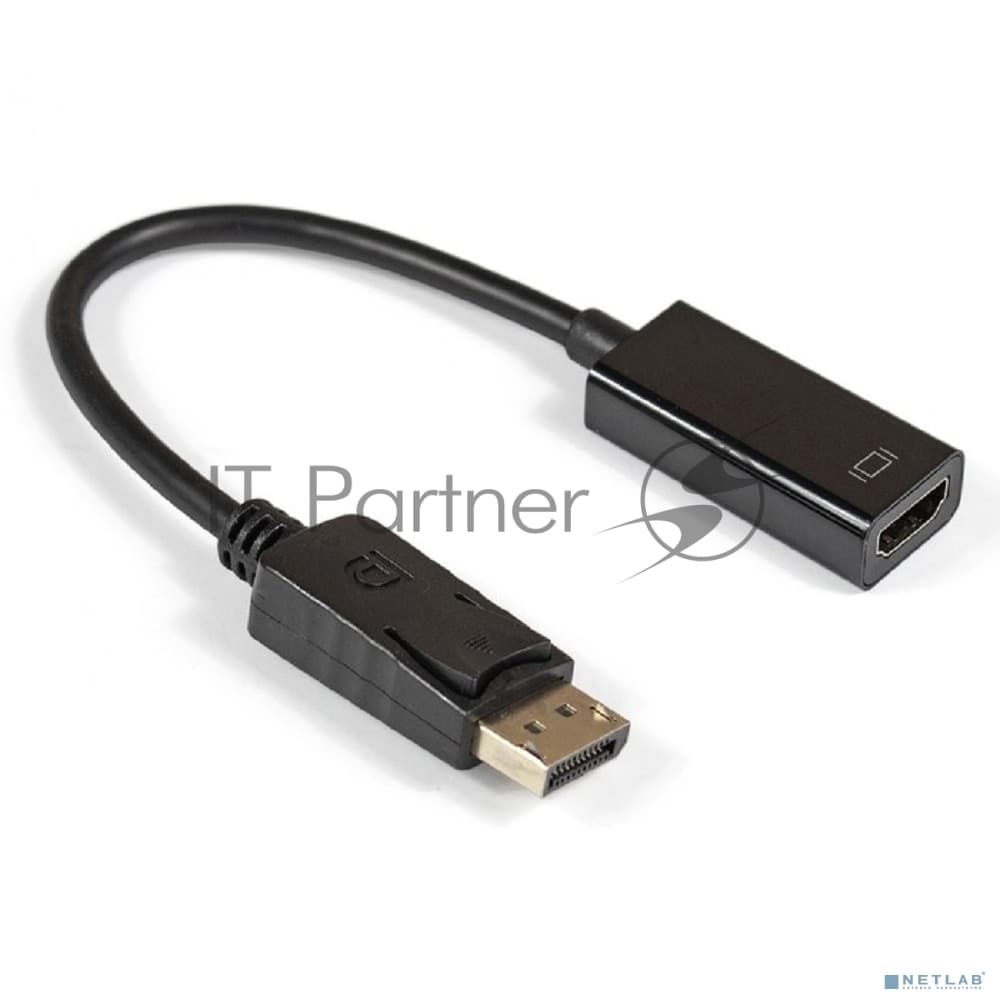 Кабель-переходник ExeGate EX284921RUS DisplayPort-HDMI ExeGate EX-DPM-HDMIF-0.15 (20M/19F, 0,15м)